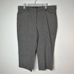 Zac & Rachel Woman Black White Geometric Print Pants | Size 18W